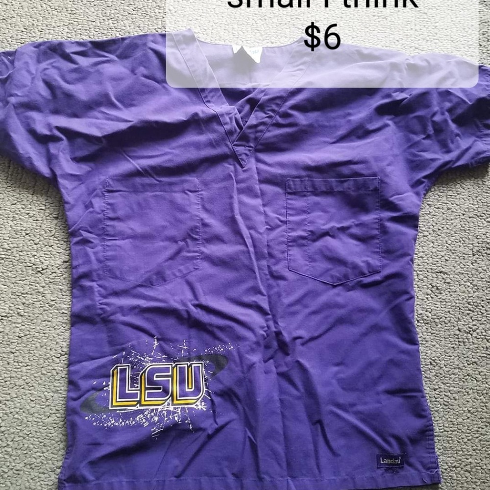 LSU scrub top